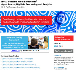 HPCC Systems 2015 Fall Developer Newsletter