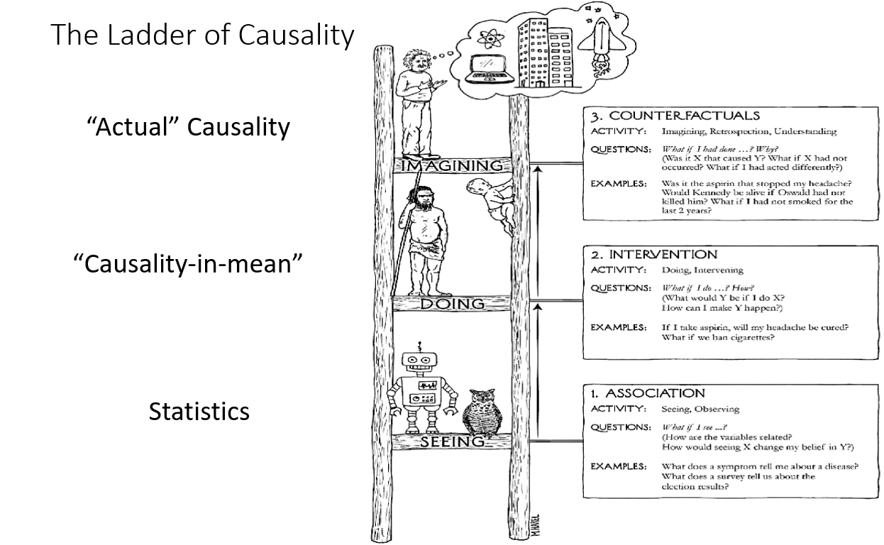 Causal diagrams [Note: Top to bottom: a-d. Also, note that the slight