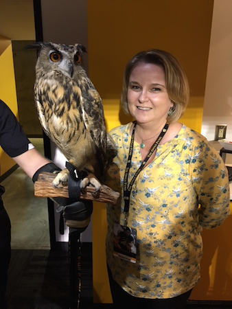 Lorraine Chapman and the Owls Mascot Sturgis