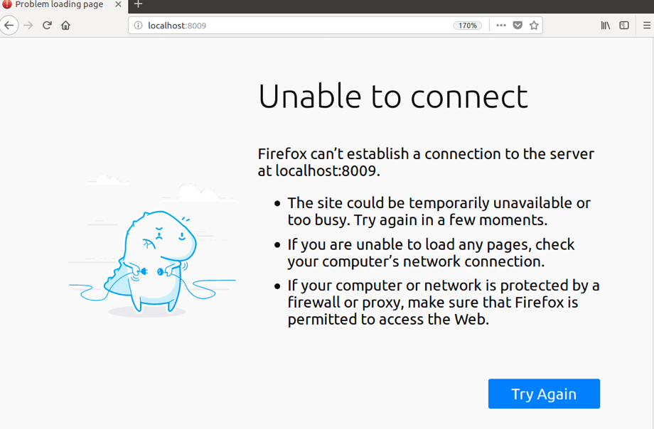 Unable to connect