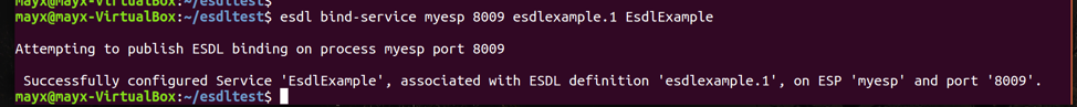 Bind Service ESDL Example